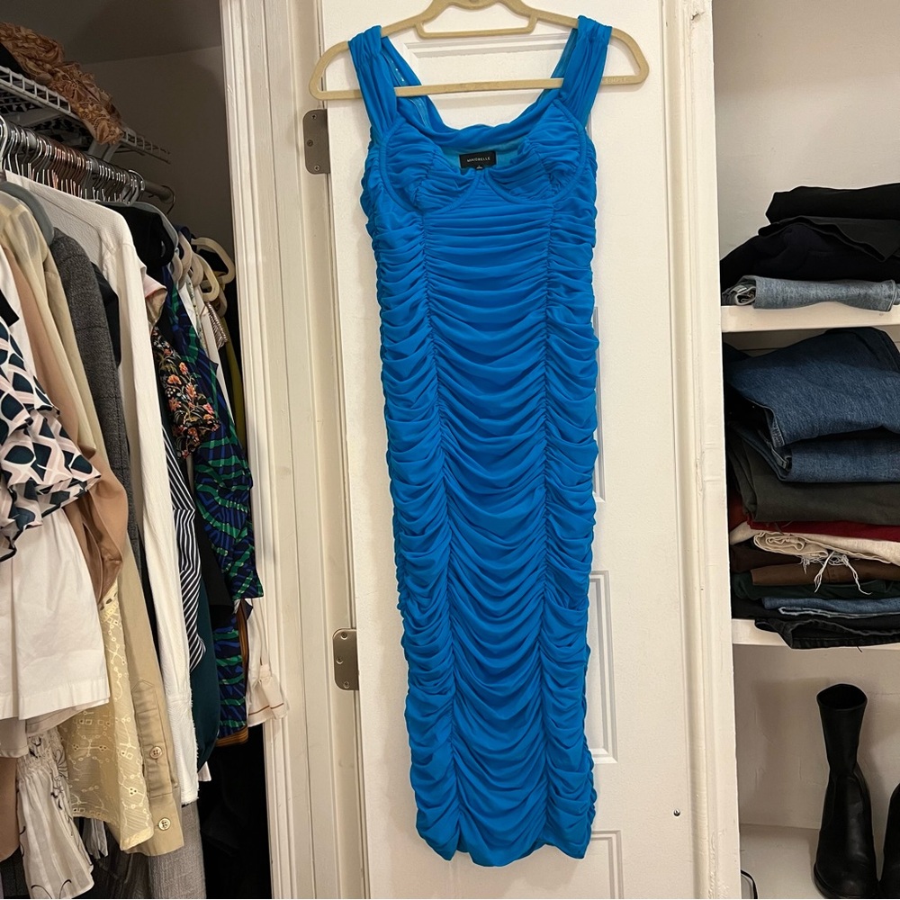 Majorelle Tabitha Midi Dress in Electric Blue